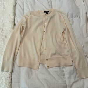 J. Crew Ivory Knit Cardigan